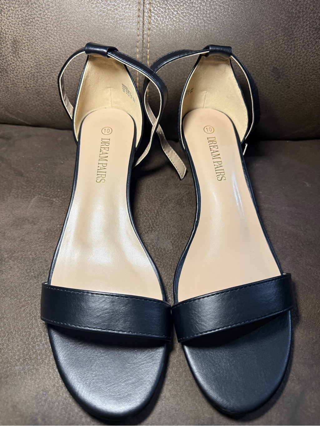 Dream Pairs Black Open-Toe Ankle-Strap Sandals